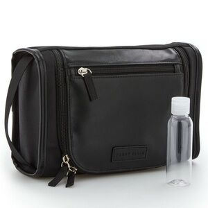 Perry Ellis Sleek Black Toiletry Bag for Men